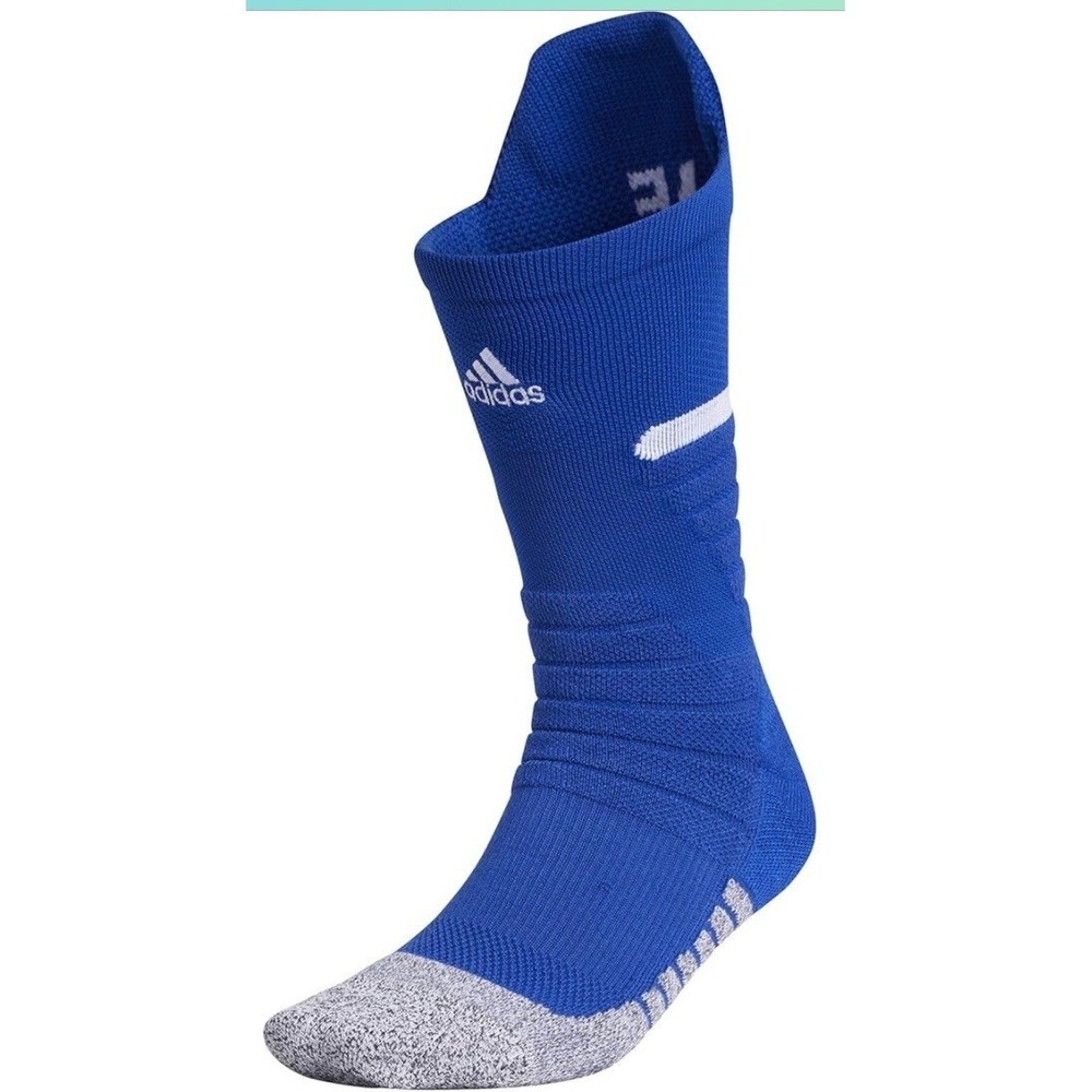 Adidas Men's Adizero Football Crew Socks - Blue / White - Men's Size XL C16